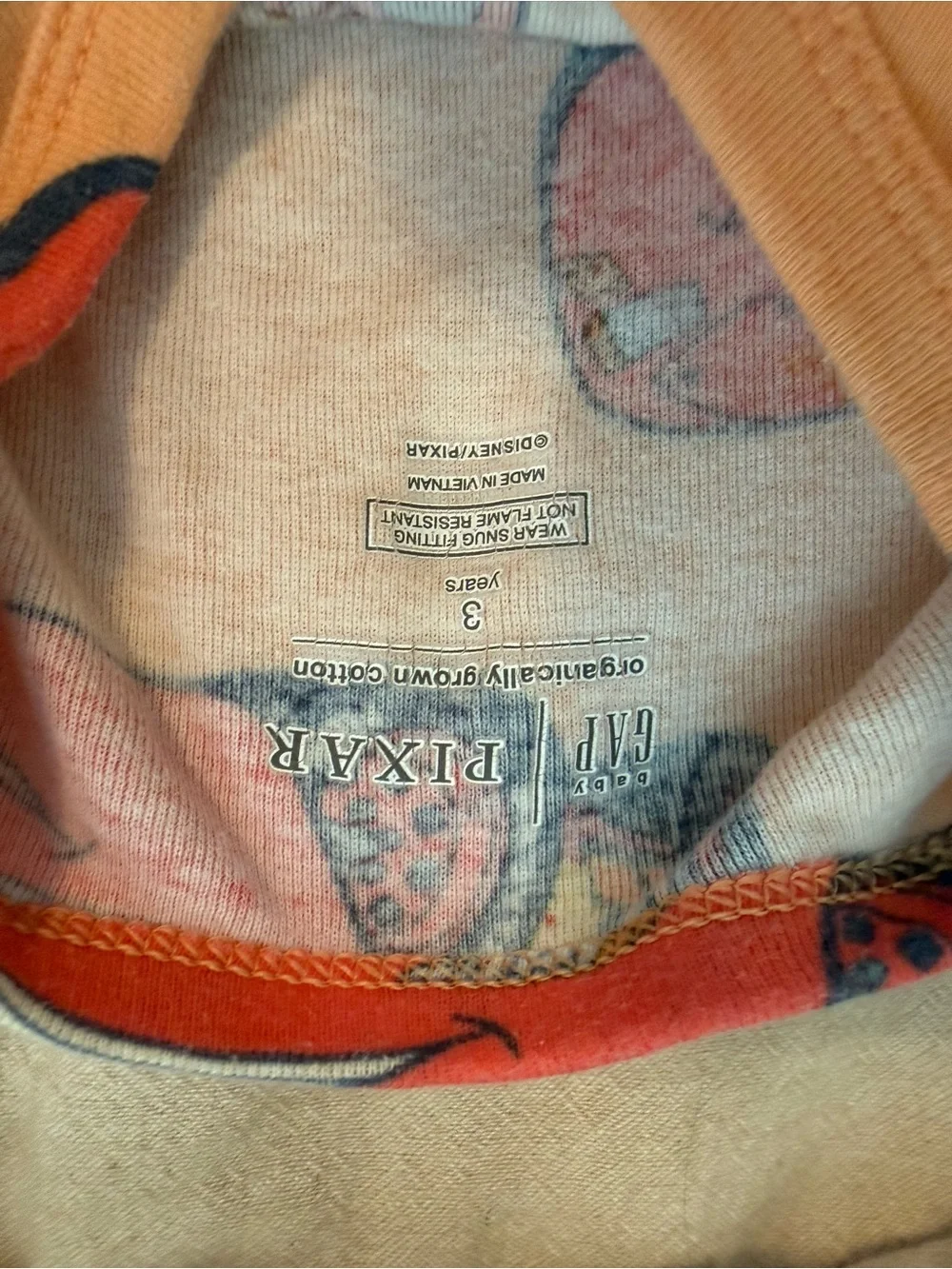 GAP Pixar Orange & Red Kids Pajama Top